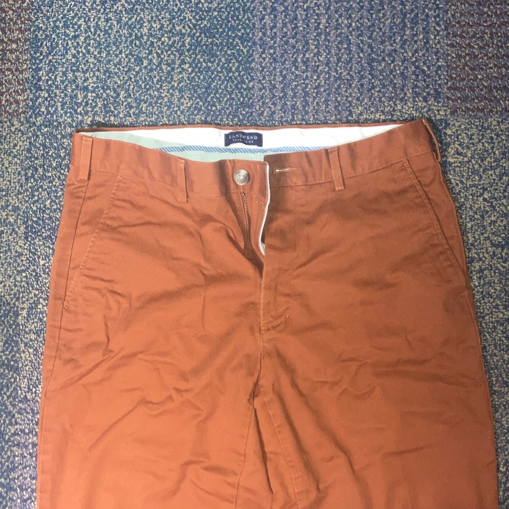 Lands' End Men's Chinos in Rust - Picture 2 of 9